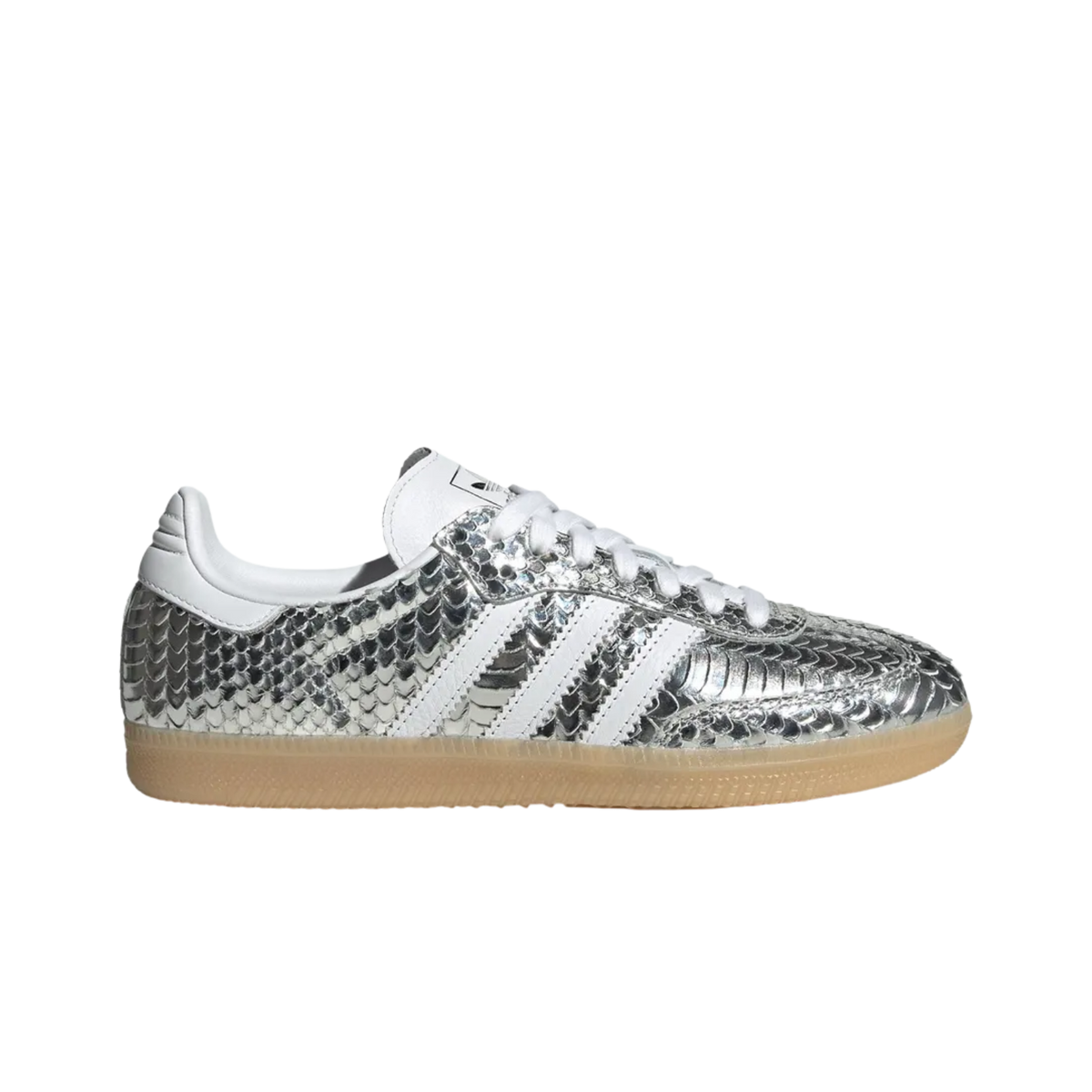 Samba Patent Snakeskin Silver Metallic