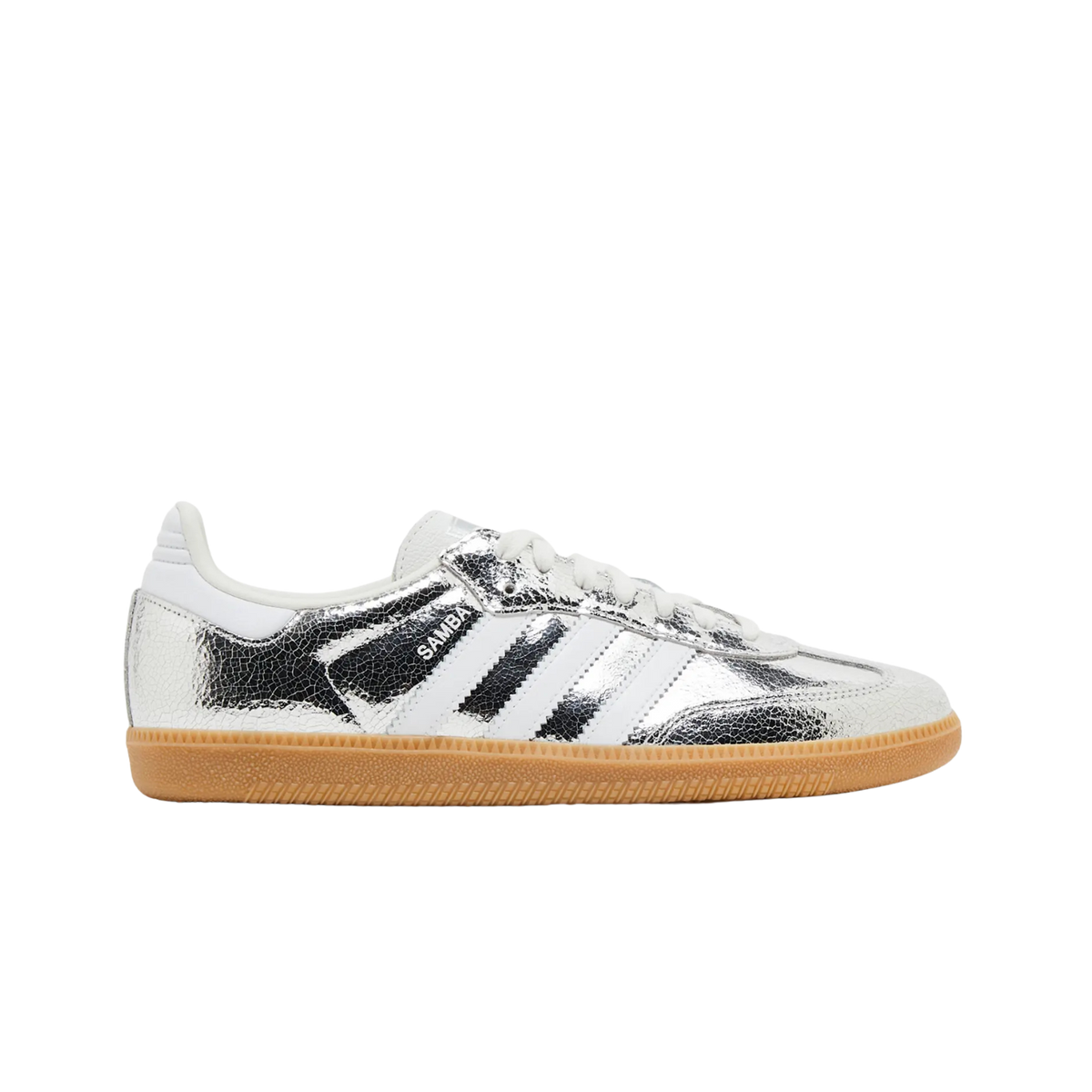 Samba OG Silver Metallic Cracked Leather